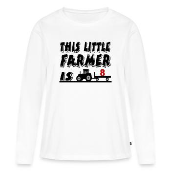 Bauer - Frauen Premium Bio Langarmshirt - Weiß - Vorne - Julia (174cm)
