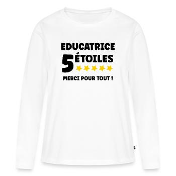 educator - Women's Premium Organic Long Sleeve Shirt - white - Front - Julia (174cm)
