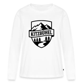 Kitzbühel - Création de souvenirs - T-shirt manches longues Premium bio Femme - blanc - Devant - Julia (174cm)