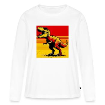 dinosaur - Women's Premium Organic Long Sleeve Shirt - white - Front - Julia (174cm)