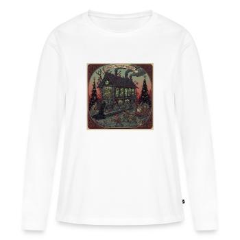 Horror Weihnachten Kringle Fabrik Wichtel Monster  - Frauen Premium Bio Langarmshirt - Weiß - Vorne - Julia (174cm)