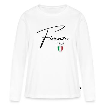 Florence, Italie, design élégant de Florence - T-shirt manches longues Premium bio Femme - blanc - Devant - Julia (174cm)