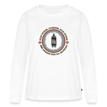 Chevalier Templier - T-shirt manches longues Premium bio Femme - blanc - Devant - Julia (174cm)