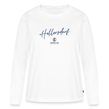 Hellersdorf - Drapeau de Berlin - Ours de Berlin - T-shirt manches longues Premium bio Femme - blanc - Devant - Julia (174cm)