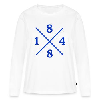 1848 – Bochum Ruhrpott Original - T-shirt manches longues Premium bio Femme - blanc - Devant - Julia (174cm)
