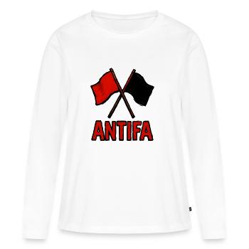 Antifa - Frauen Premium Bio Langarmshirt - Weiß - Vorne - Julia (174cm)