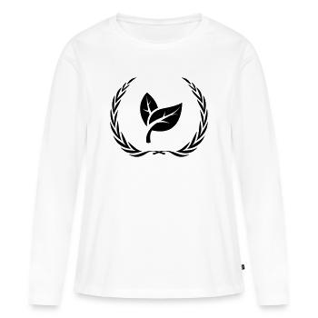 Leaf Ecology Wreath - Women's Premium Organic Long Sleeve Shirt - white - Front - Julia (174cm)