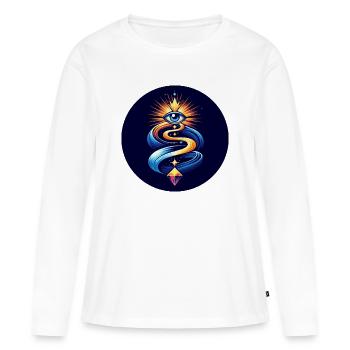 All-seeing eye - Women's Premium Organic Long Sleeve Shirt - white - Front - Julia (174cm)