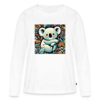 Koala - Frauen Premium Bio Langarmshirt - Weiß - Vorne - Julia (174cm)