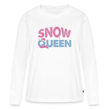 Schneekönigin Winterurlaub - Frauen Premium Bio Langarmshirt - Weiß - Vorne - Julia (174cm)