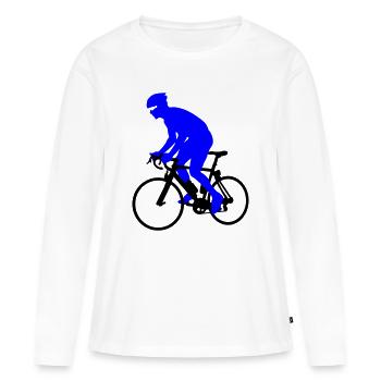 Coureur - T-shirt manches longues Premium bio Femme - blanc - Devant - Julia (174cm)