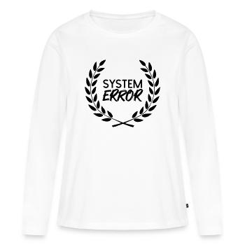System failure - Women's Premium Organic Long Sleeve Shirt - white - Front - Julia (174cm)