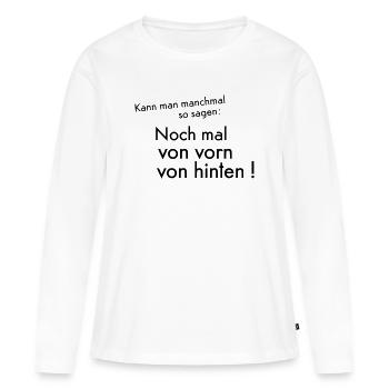 Avant Arrière - T-shirt manches longues Premium bio Femme - blanc - Devant - Julia (174cm)