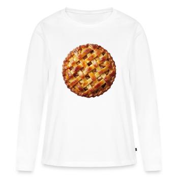 Apple Pie Apfelkuchen - Frauen Premium Bio Langarmshirt - Weiß - Vorne - Julia (174cm)