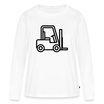 Gabelstapler - Frauen Premium Bio Langarmshirt - Weiß - Vorne - Julia (174cm)
