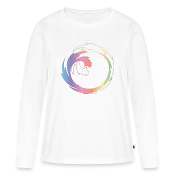 Roue chromatique créative comme cadre de design dynamique - T-shirt manches longues Premium bio Femme - blanc - Devant - Julia (174cm)