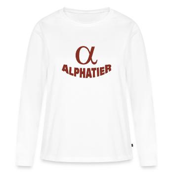 Animal alpha - T-shirt manches longues Premium bio Femme - blanc - Devant - Julia (174cm)