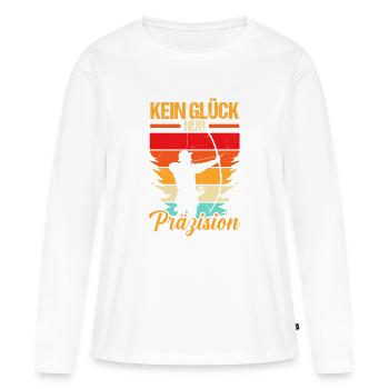 Tir à l’arc Tir à l’arc Tir à l’arc - T-shirt manches longues Premium bio Femme - blanc - Devant - Julia (174cm)
