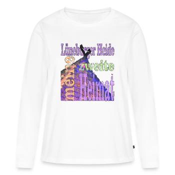Lande de Lunebourg - T-shirt manches longues Premium bio Femme - blanc - Devant - Julia (174cm)