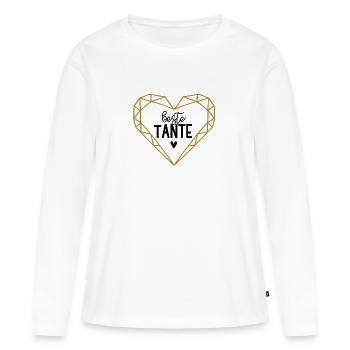 Beste Tante Patentante Polygon Neffe Nichte Aunty - Frauen Premium Bio Langarmshirt - Weiß - Vorne - Julia (174cm)