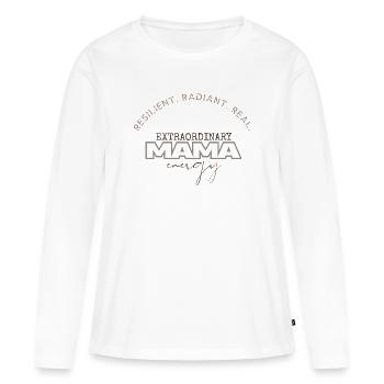 Extraordinary Mama Energy - Women's Premium Organic Long Sleeve Shirt - white - Front - Julia (174cm)