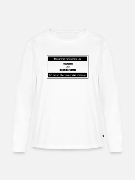 Jugendfrei - Frauen Premium Bio Langarmshirt - Weiß