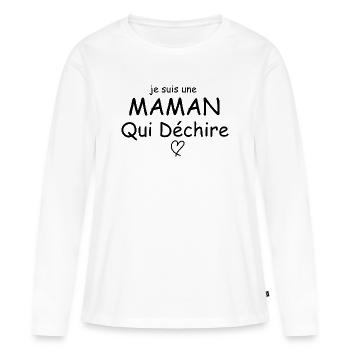 Ich bin eine großartige Mutter - Frauen Premium Bio Langarmshirt - Weiß - Vorne - Julia (174cm)