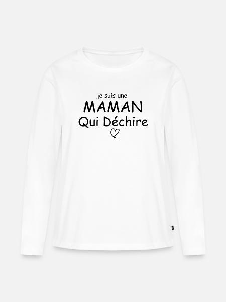 Ich bin eine großartige Mutter - Frauen Premium Bio Langarmshirt - Weiß