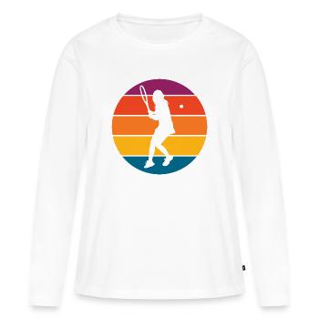 tennis - Women's Premium Organic Long Sleeve Shirt - white - Front - Julia (174cm)