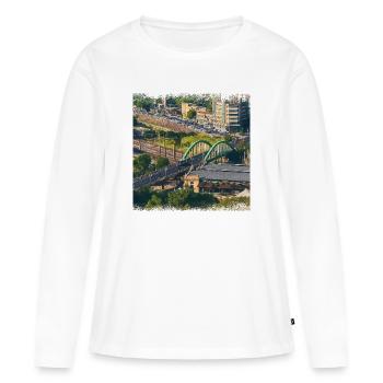 Belo Horizonte, ville brésilienne - T-shirt manches longues Premium bio Femme - blanc - Devant - Julia (174cm)