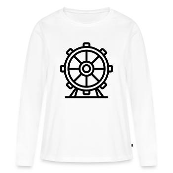 Ferris wheel - Women's Premium Organic Long Sleeve Shirt - white - Front - Julia (174cm)