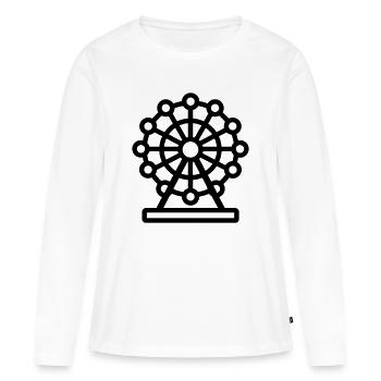 Ferris wheel - Women's Premium Organic Long Sleeve Shirt - white - Front - Julia (174cm)