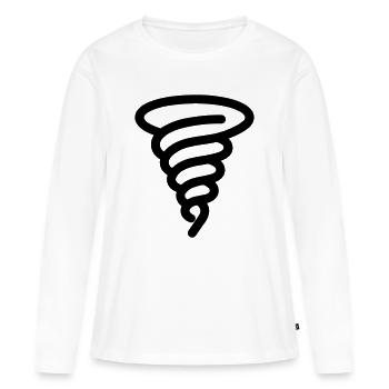 tornado - Women's Premium Organic Long Sleeve Shirt - white - Front - Julia (174cm)