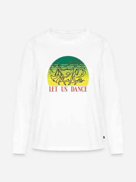 let_us_dance - Frauen Premium Bio Langarmshirt - Weiß