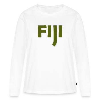 Fidji - Fidji - Îles - Pacifique - Mers du Sud - T-shirt manches longues Premium bio Femme - blanc - Devant - Julia (174cm)