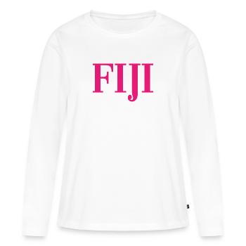 Fidji - Fidji - Îles - Pacifique - Mers du Sud - T-shirt manches longues Premium bio Femme - blanc - Devant - Julia (174cm)