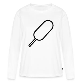 corn dog - T-shirt manches longues Premium bio Femme - blanc - Devant - Julia (174cm)