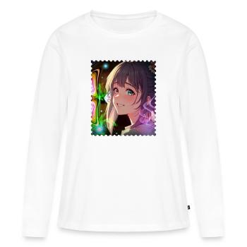 Magische Neontraumheldin - Frauen Premium Bio Langarmshirt - Weiß - Vorne - Julia (174cm)