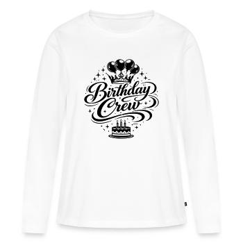 Célébration de l’équipe d’anniversaire - T-shirt manches longues Premium bio Femme - blanc - Devant - Julia (174cm)