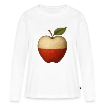 Pologne - T-shirt manches longues Premium bio Femme - blanc - Devant - Julia (174cm)