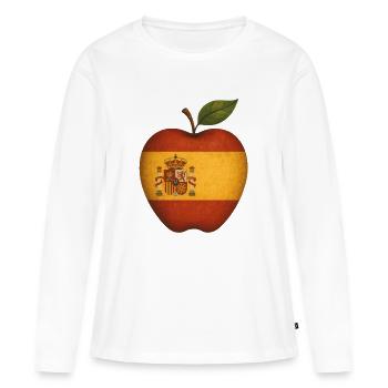 Spanien - Frauen Premium Bio Langarmshirt - Weiß - Vorne - Julia (174cm)