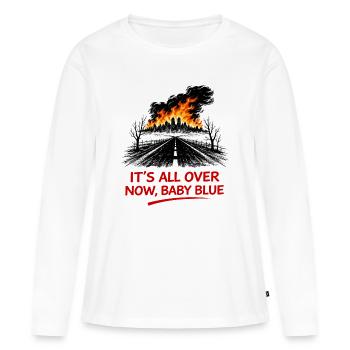 Flammes au-dessus de l’avenue de la rue - T-shirt manches longues Premium bio Femme - blanc - Devant - Julia (174cm)