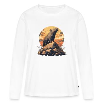 Rat Rat - T-shirt manches longues Premium bio Femme - blanc - Devant - Julia (174cm)