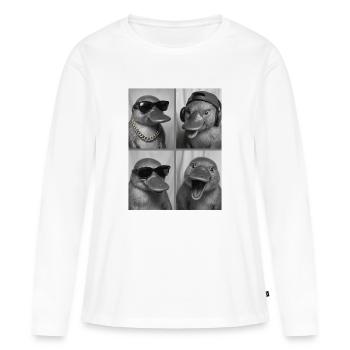Ornithorynque - T-shirt manches longues Premium bio Femme - blanc - Devant - Julia (174cm)