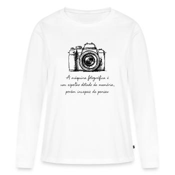 Fotografie jenseits der Techinique - Frauen Premium Bio Langarmshirt - Weiß - Vorne - Julia (174cm)