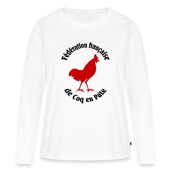 Französische Föderation von Hahnen in Paste - Frauen Premium Bio Langarmshirt - Weiß - Vorne - Julia (174cm)
