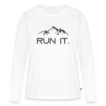 Ultra Running - Cours ! - T-shirt manches longues Premium bio Femme - blanc - Devant - Julia (174cm)