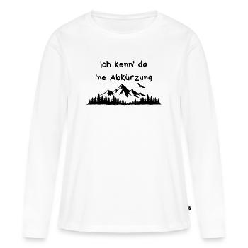 Abréviation des proverbes de randonnée dans les montagnes - T-shirt manches longues Premium bio Femme - blanc - Devant - Julia (174cm)