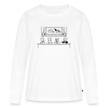 Réduction de la taxe sur le fromage souris - T-shirt manches longues Premium bio Femme - blanc - Devant - Julia (174cm)
