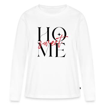 Süßes Schriftbild Rot - Frauen Premium Bio Langarmshirt - Weiß - Vorne - Julia (174cm)